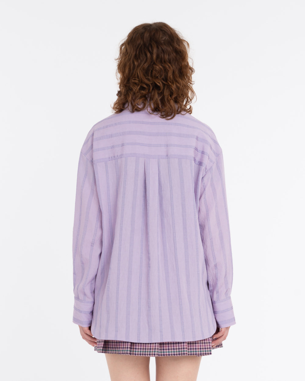 violet 3d viscose blend over shirt