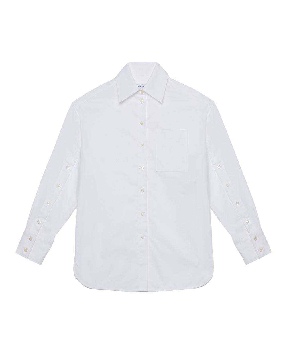 white cotton twill over shirt