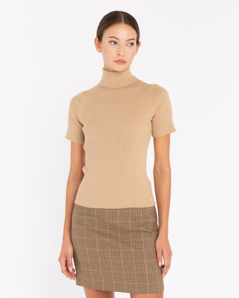 beige turtleneck sweater