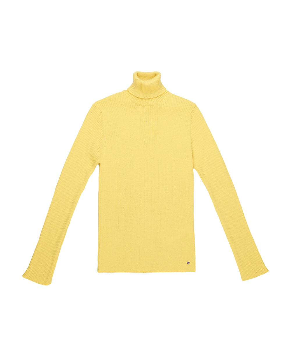 yellow turtleneck sweater