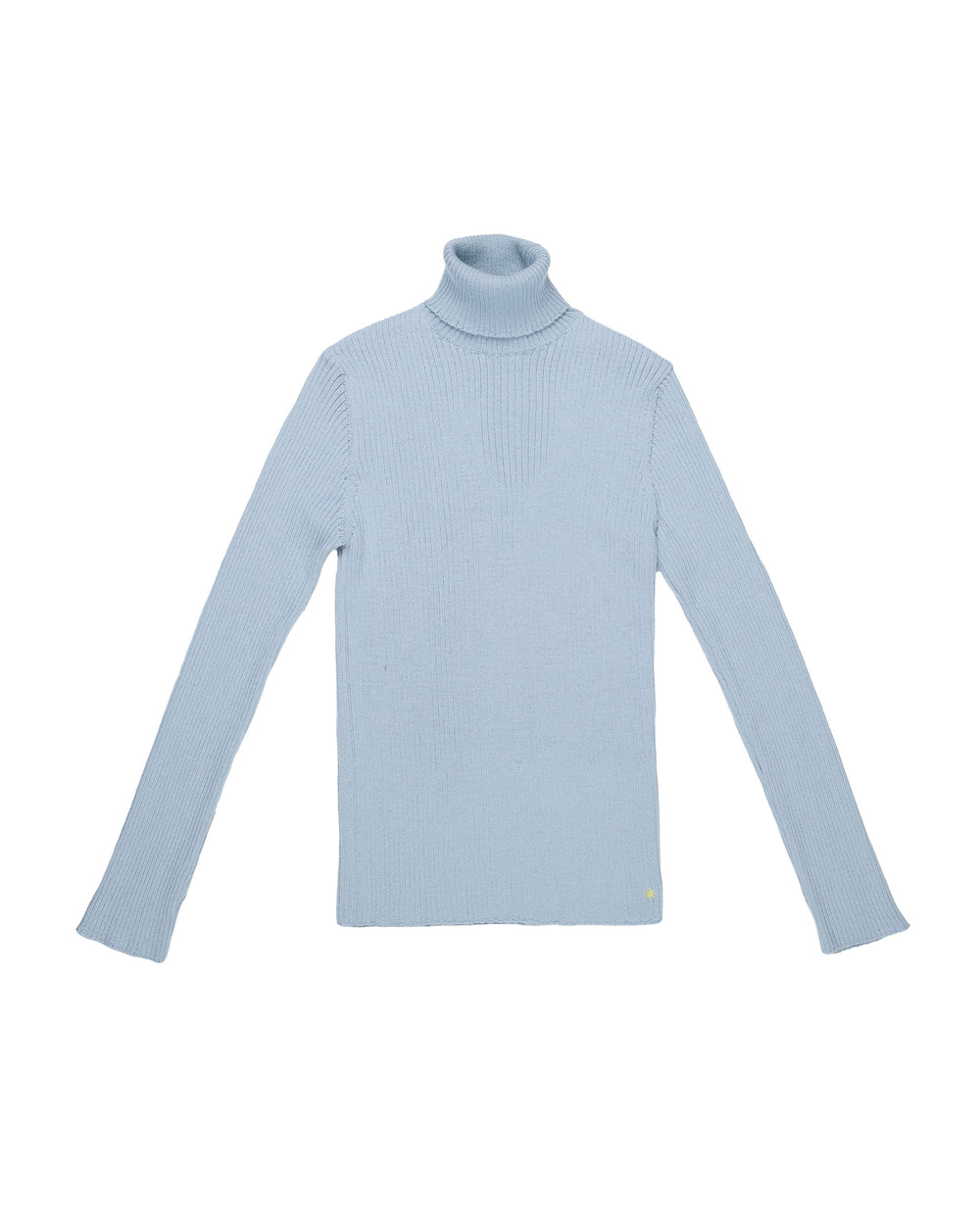 sky blue turtleneck sweater