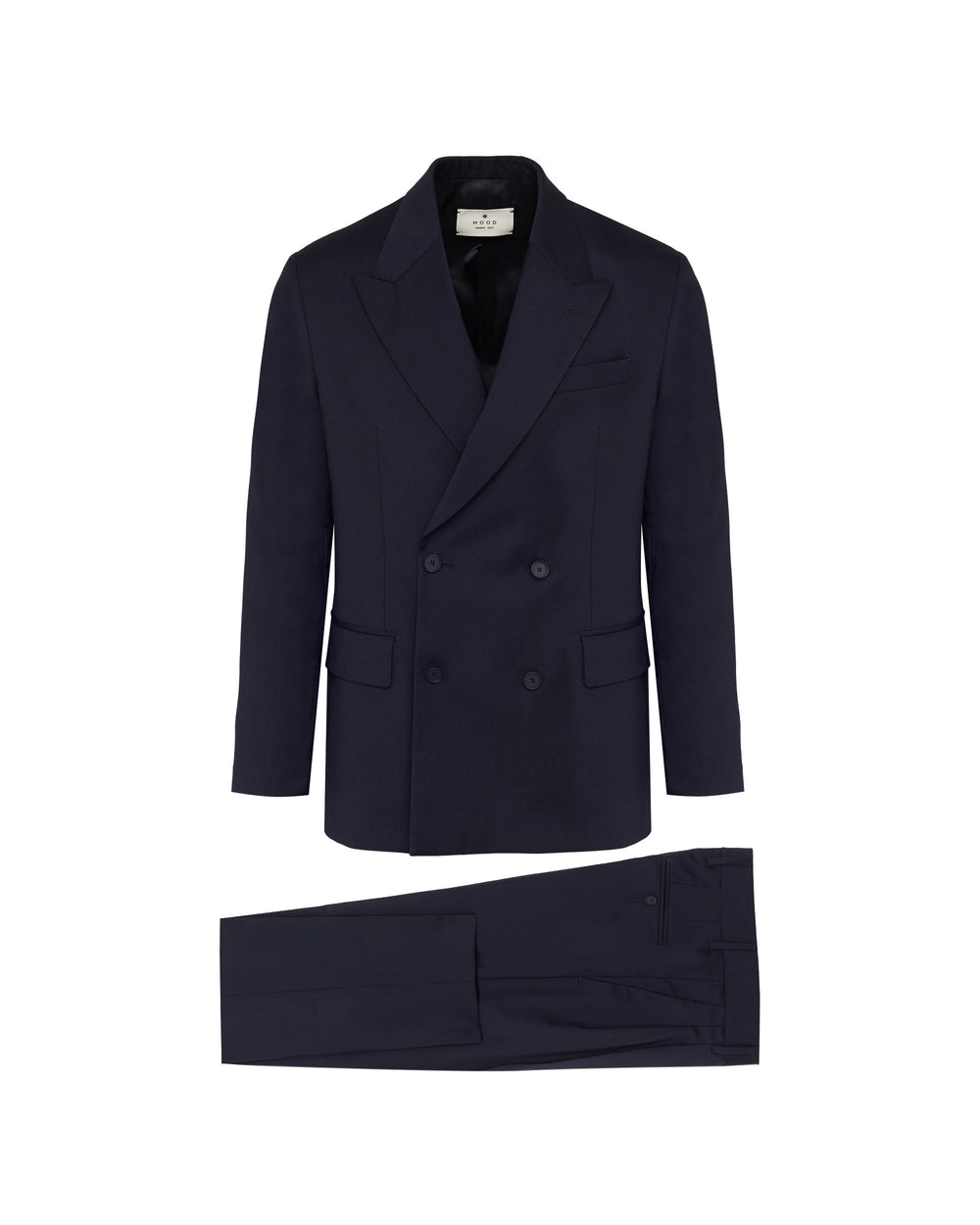 blue relaxed fit double breasted stretch cool wool suit