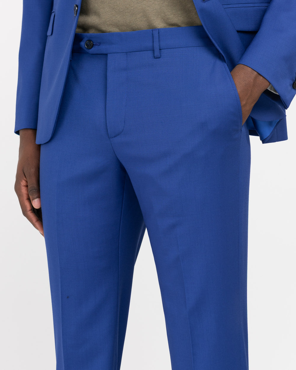 light blue cool wool stretch suit