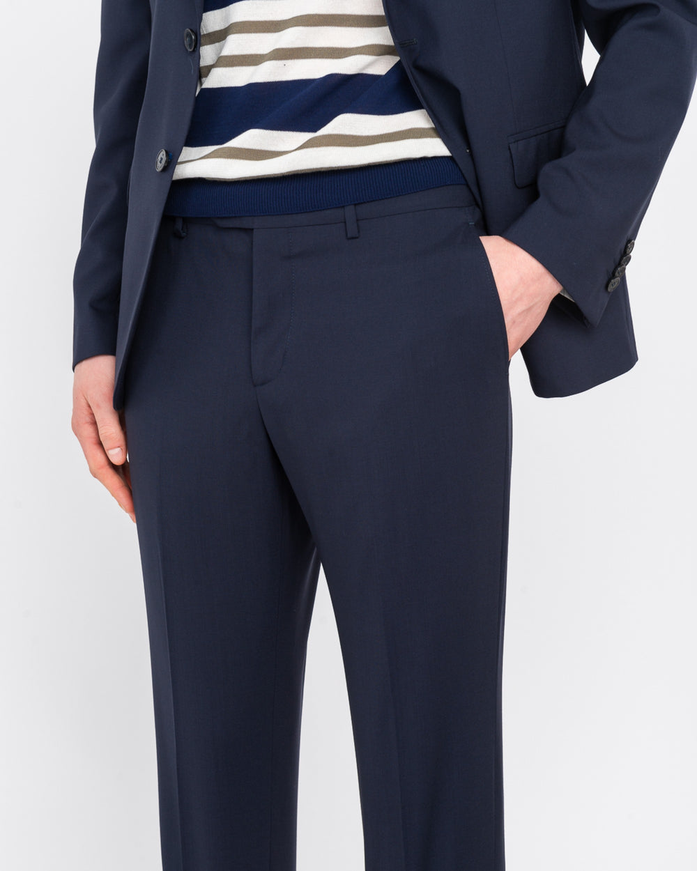 blue cool wool stretch suit