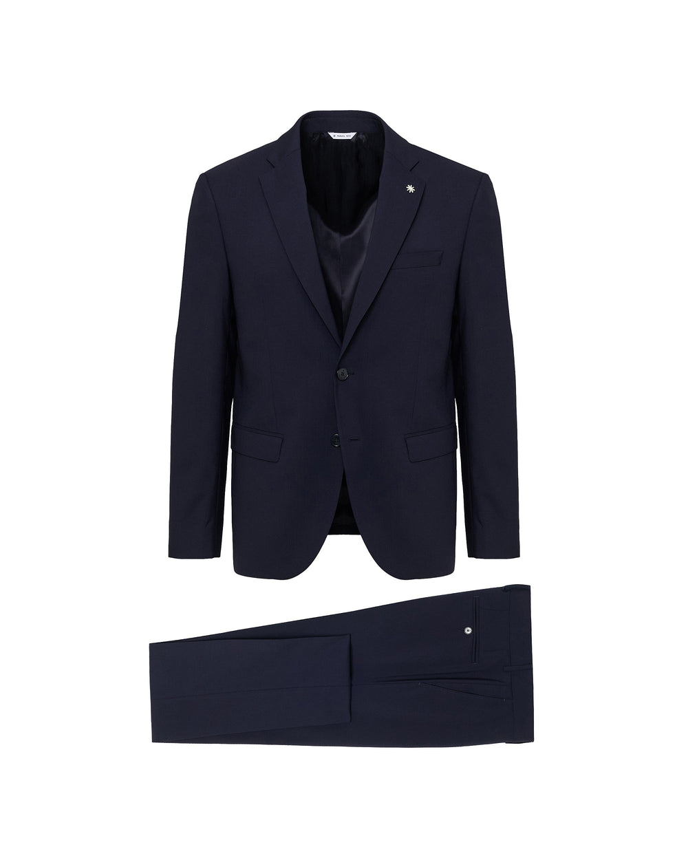 blue cool wool stretch suit