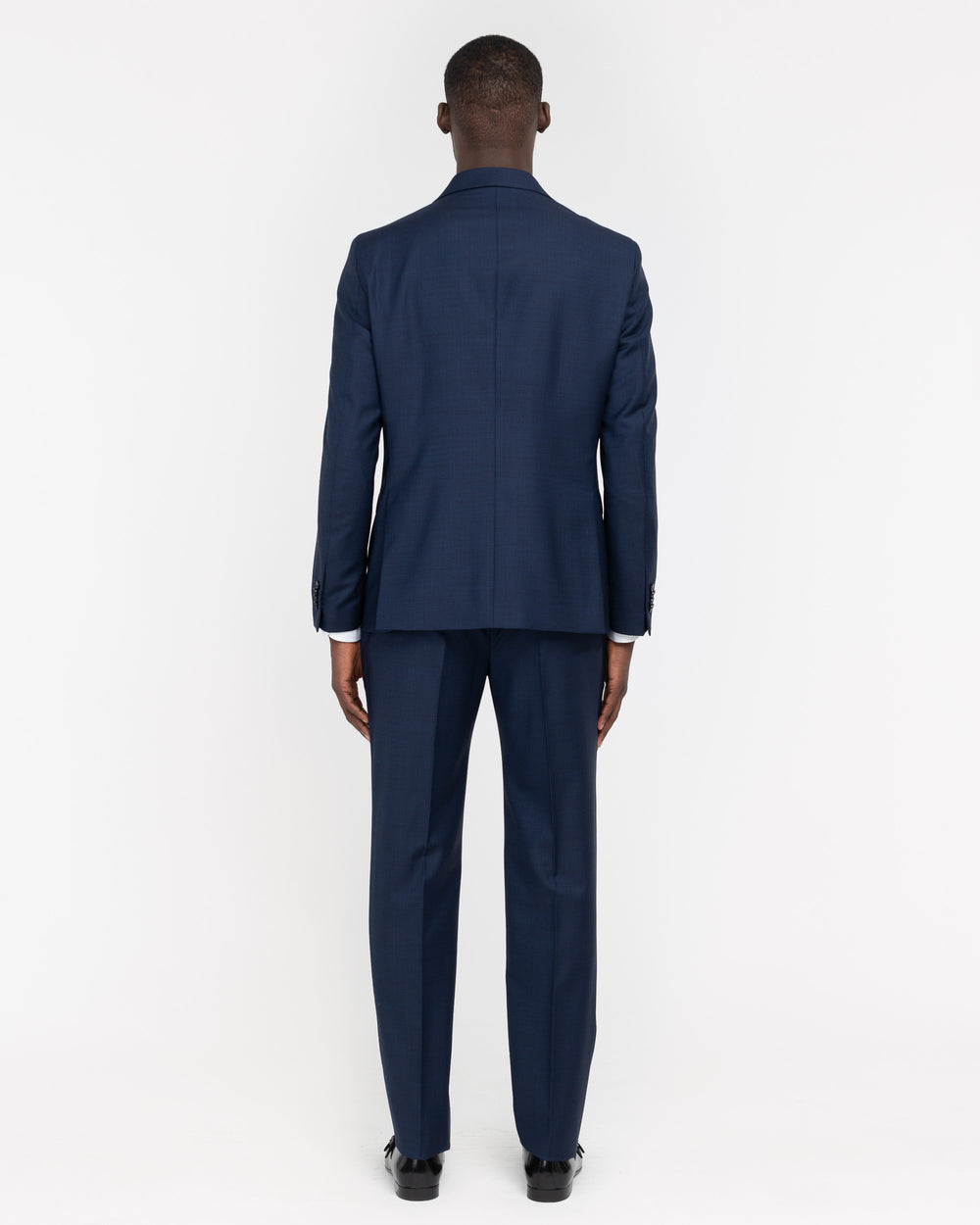 blue natural wool stretch suit