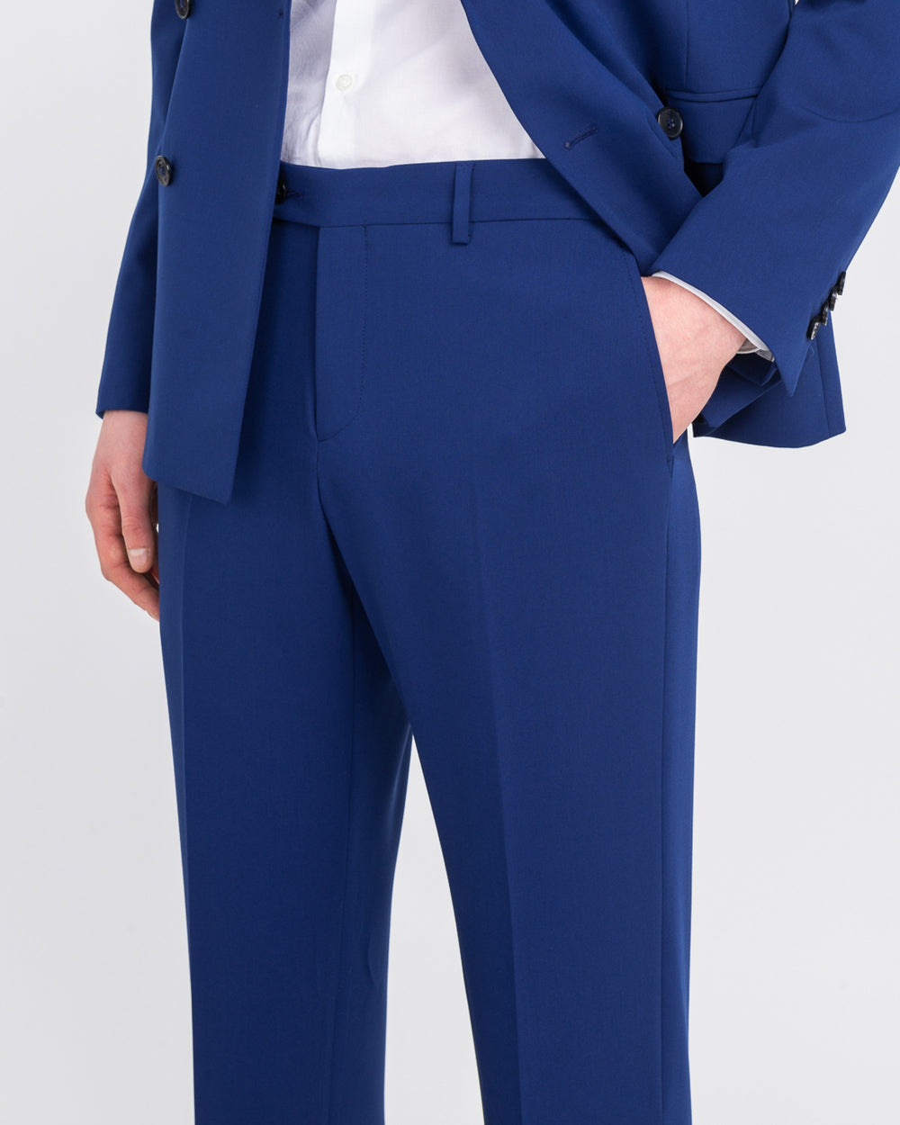 light blue stretch viscose blend double breasted suit