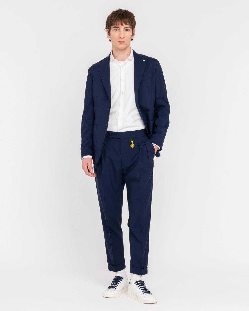 blue nuvola cool wool stretch blazer