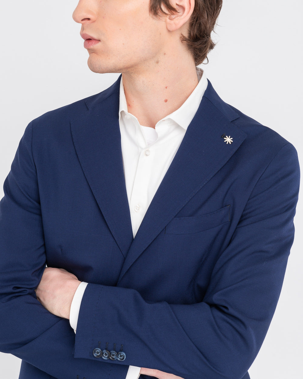 blue nuvola cool wool stretch blazer