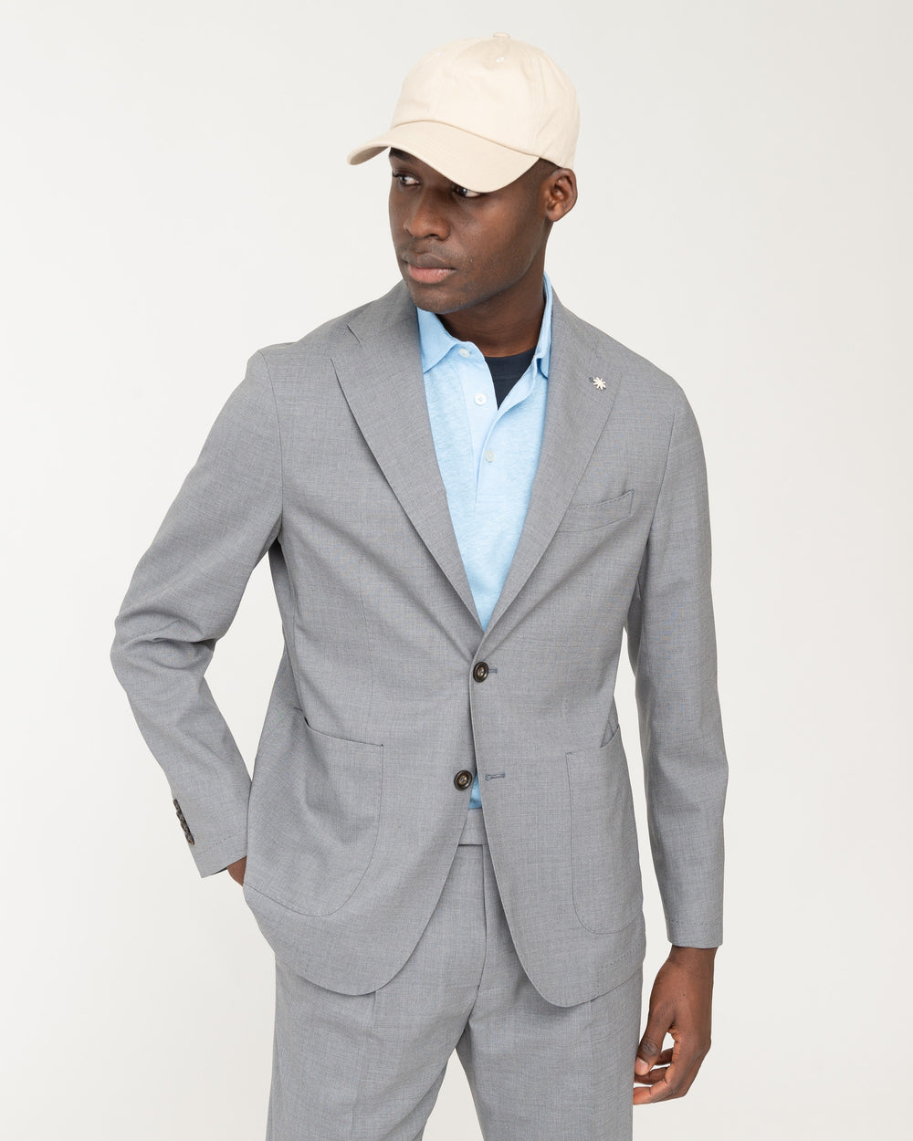 gray nuvola cool wool stretch blazer