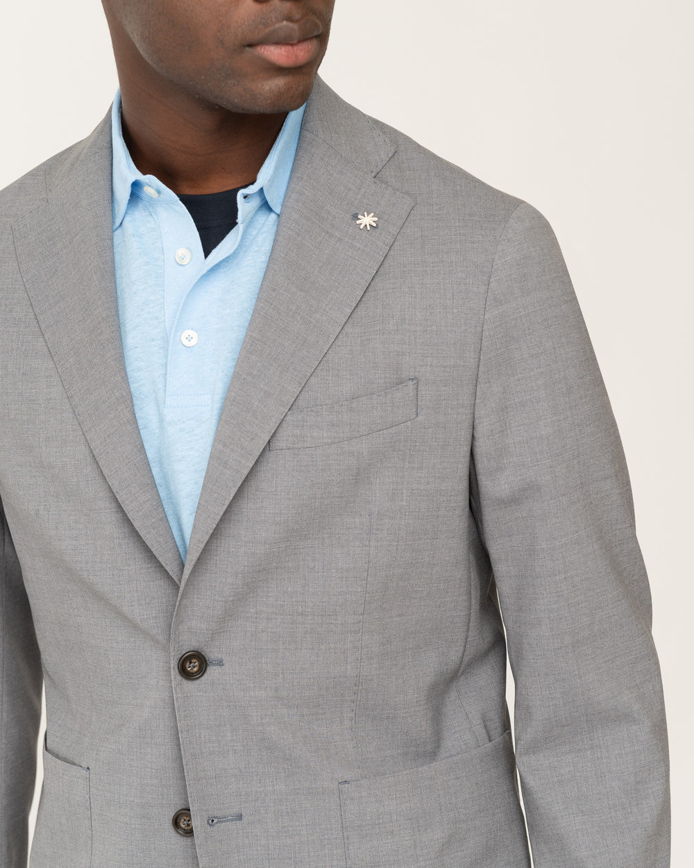 gray nuvola cool wool stretch blazer