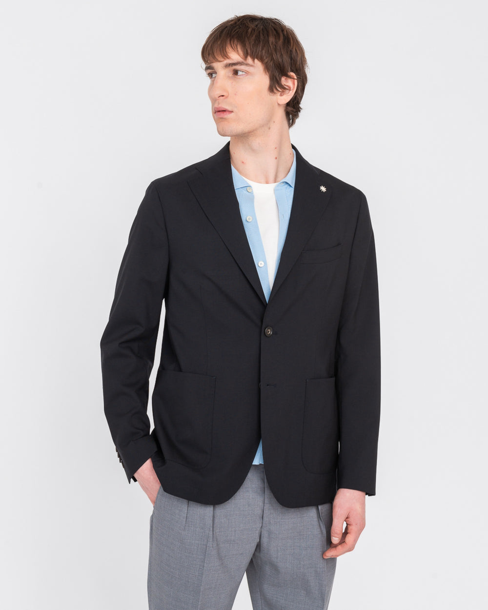 black nuvola cool wool stretch blazer