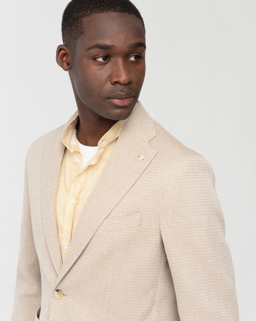 beige cotton blend nuvola blazer