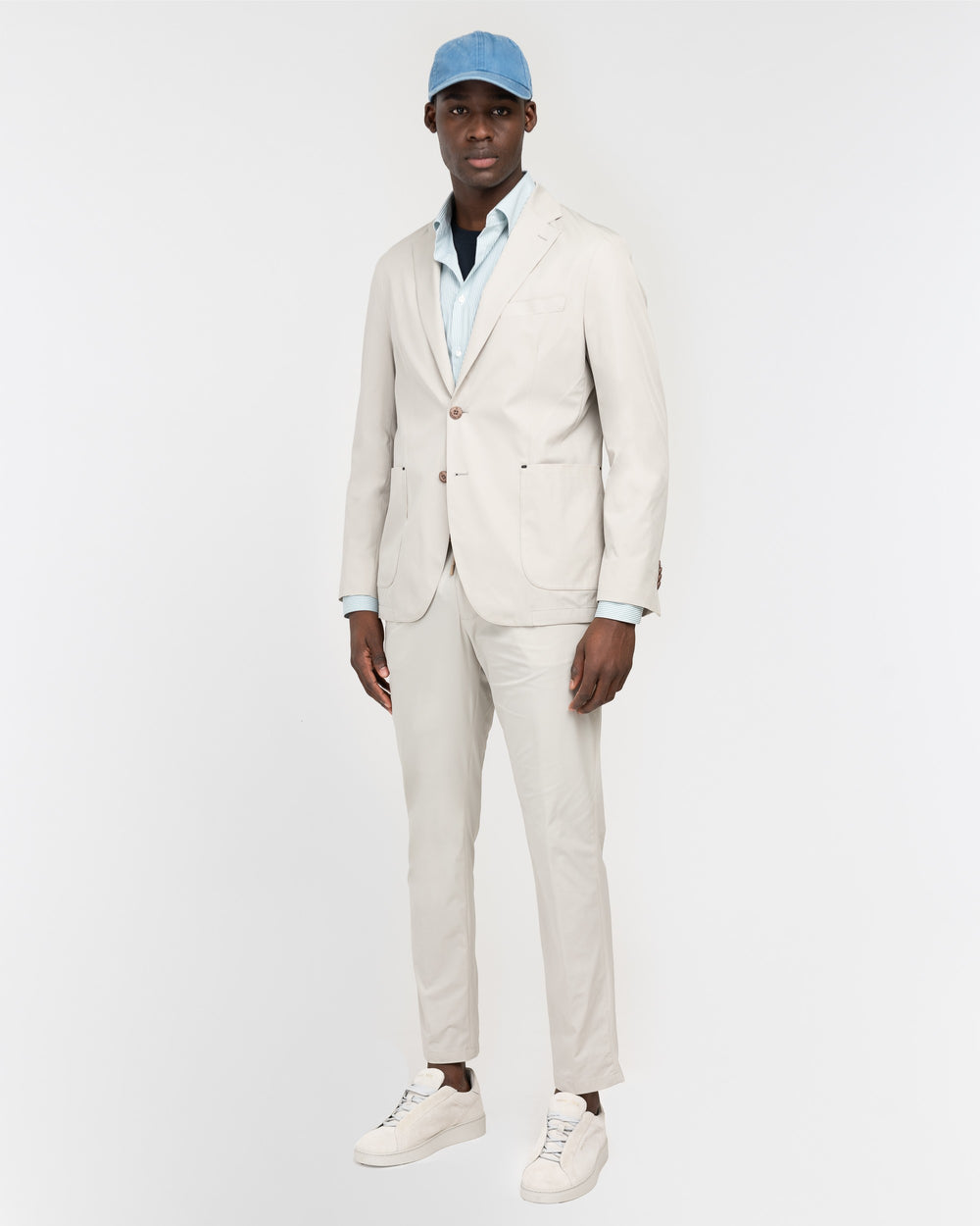 beige technical stretch blazer