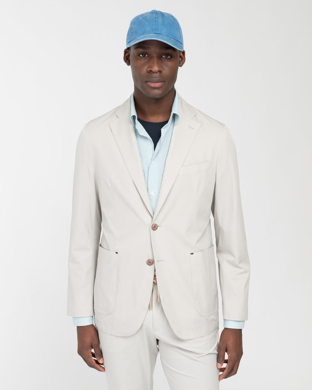 beige technical stretch blazer