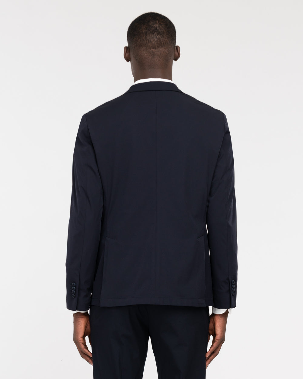 blue technical stretch blazer