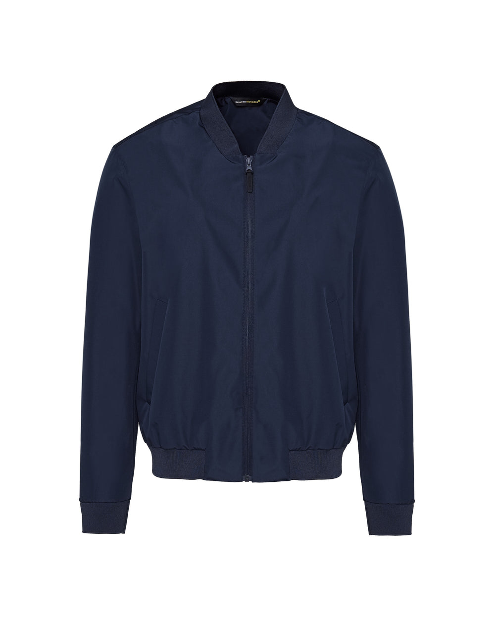 blue technical microfibre bomber jacket