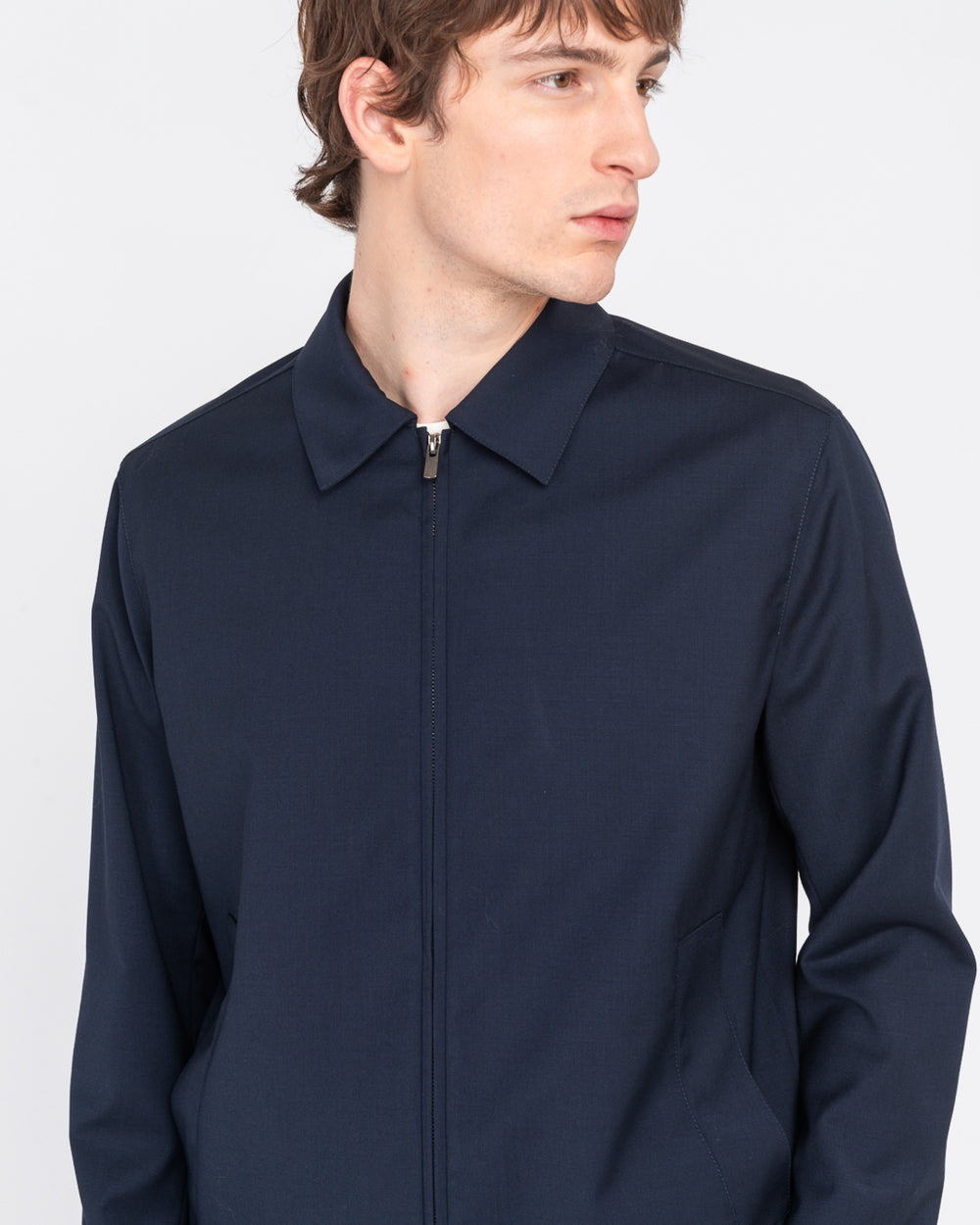 blue cool stretch wool jacket