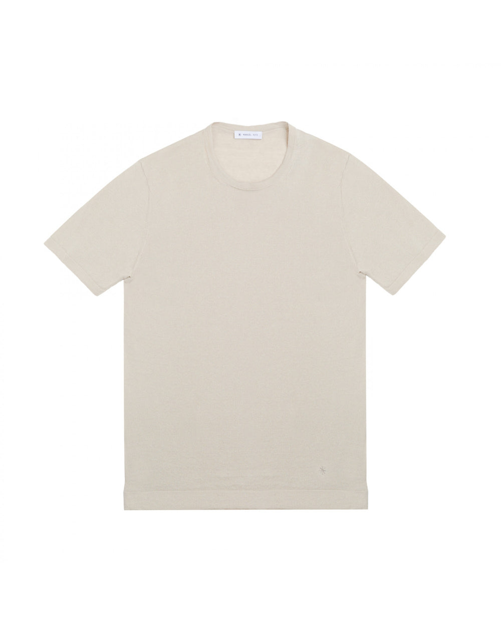 beige cotton linen t-shirt