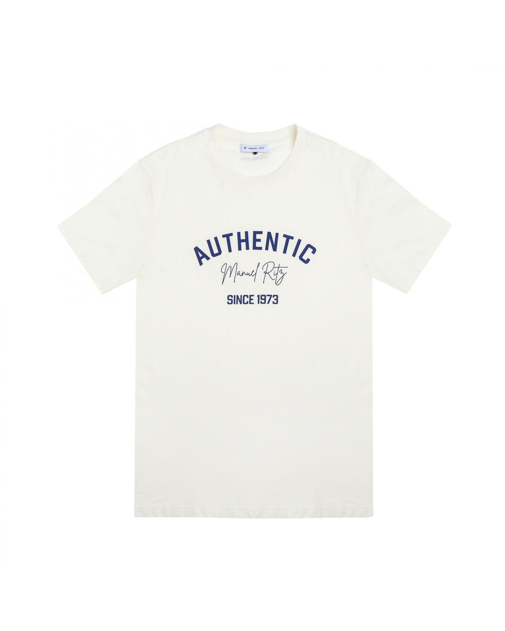 white cotton jersey ``authentic`` t-shirt