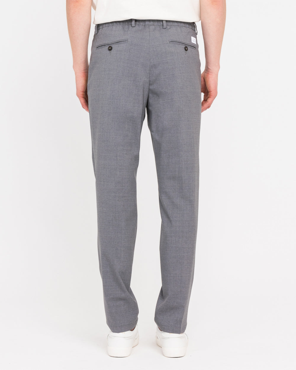 gray cool stretch wool jogging trousers