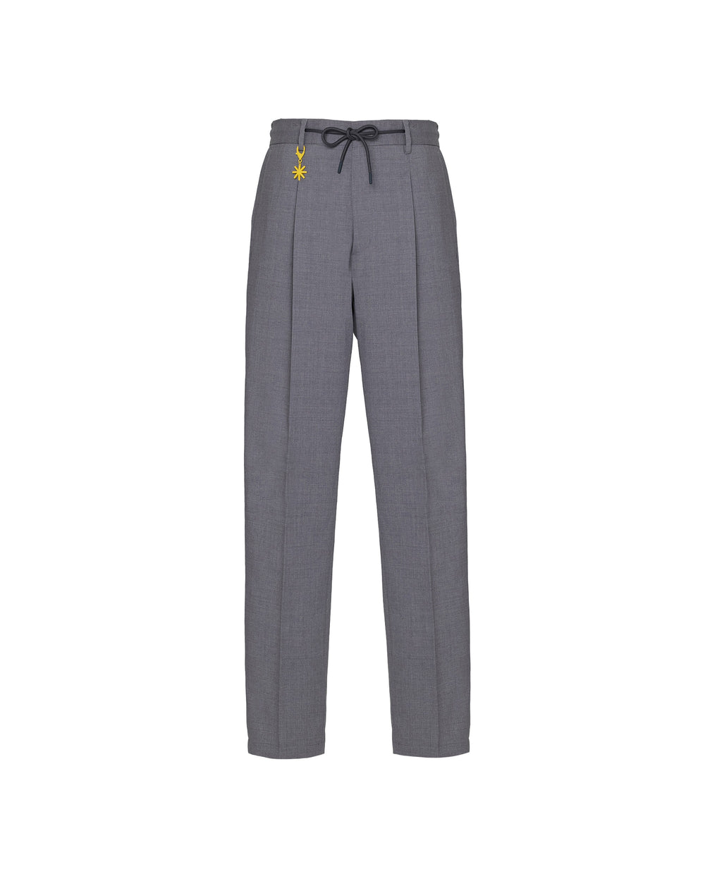 gray cool stretch wool jogging trousers