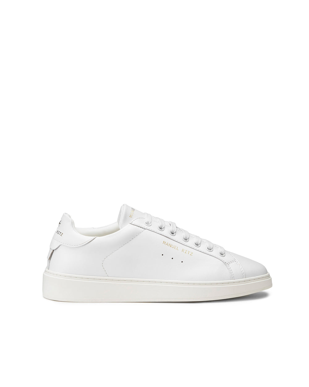 white leeather sneakers