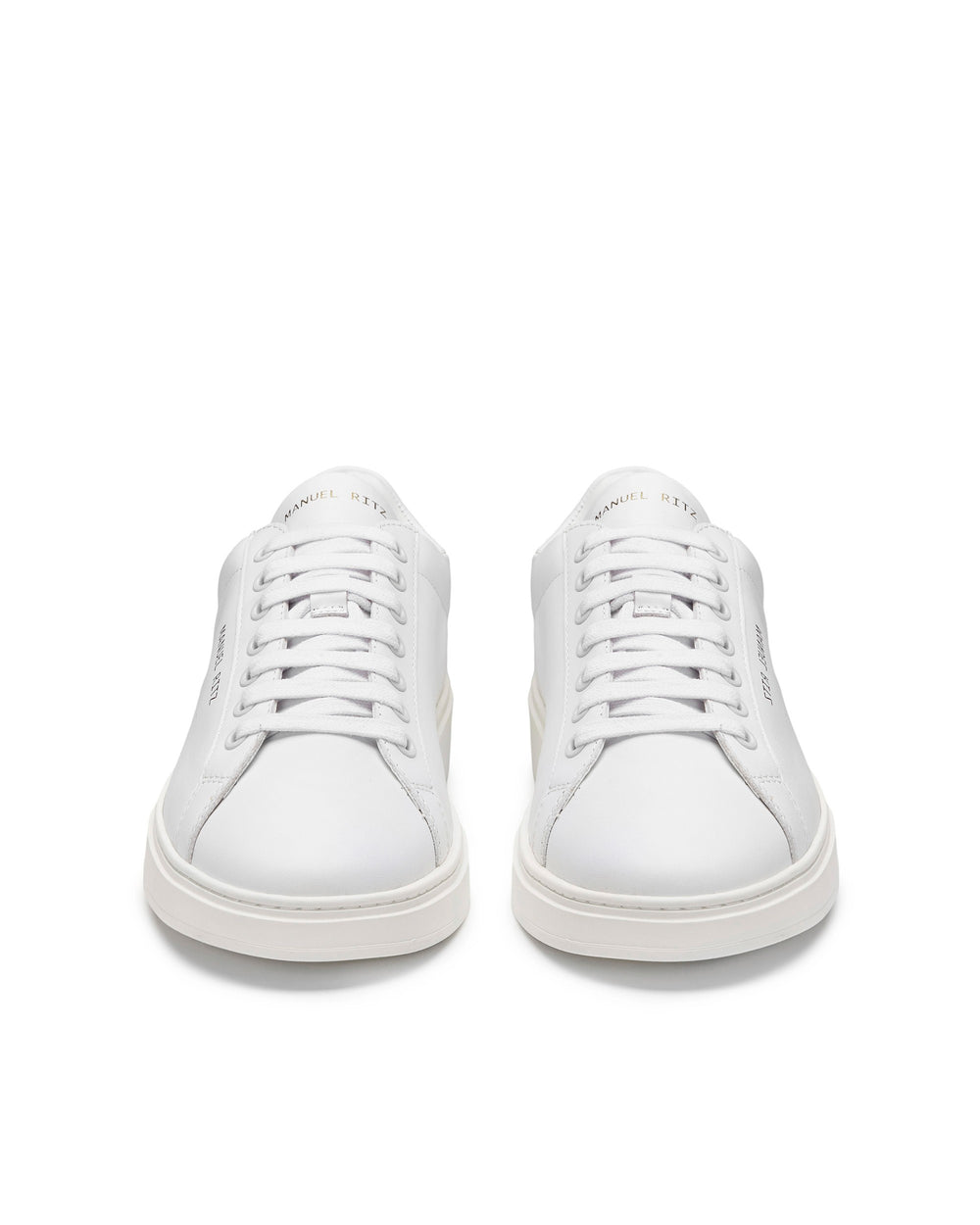 white leeather sneakers