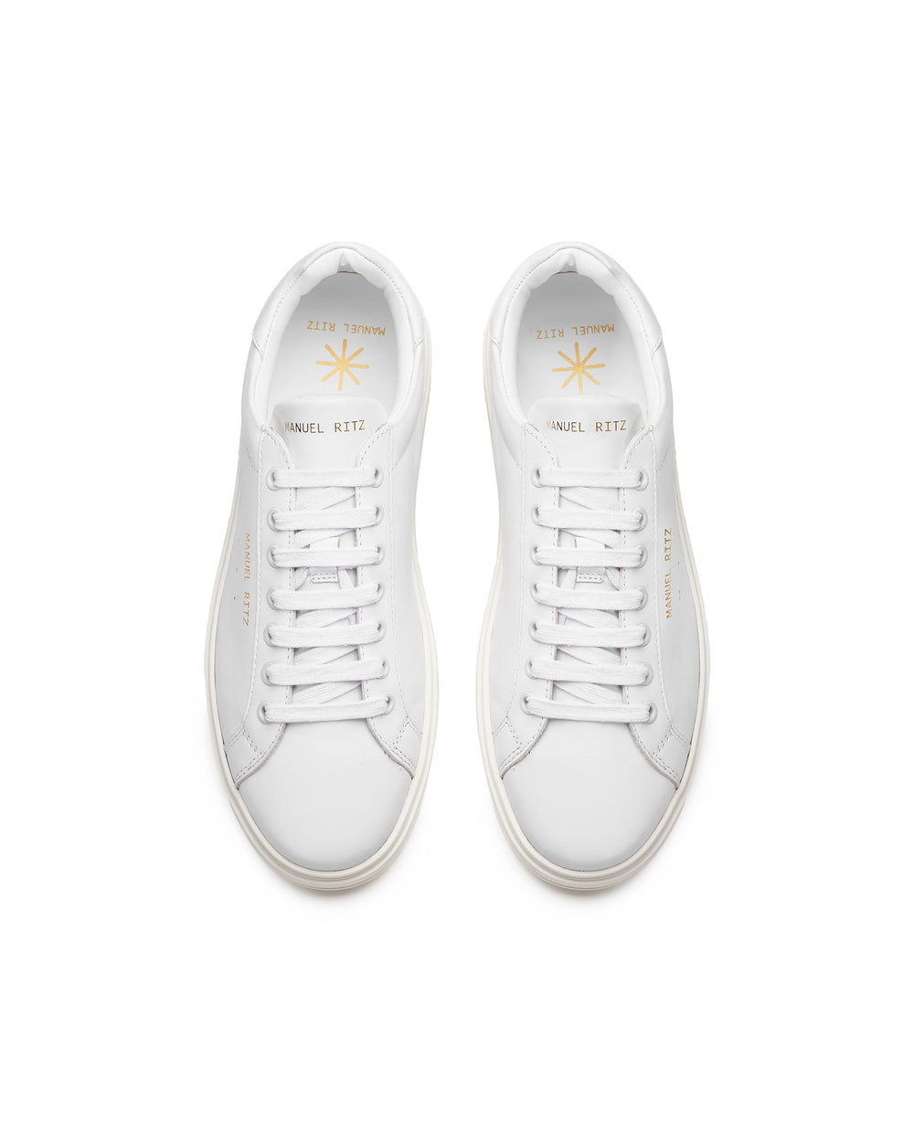 white leeather sneakers