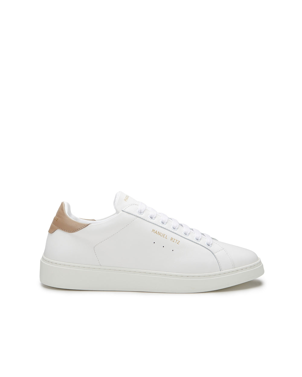 beige leeather sneakers