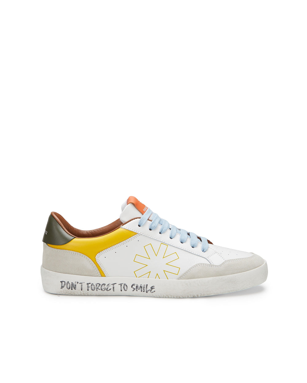 yellow leather sneakers