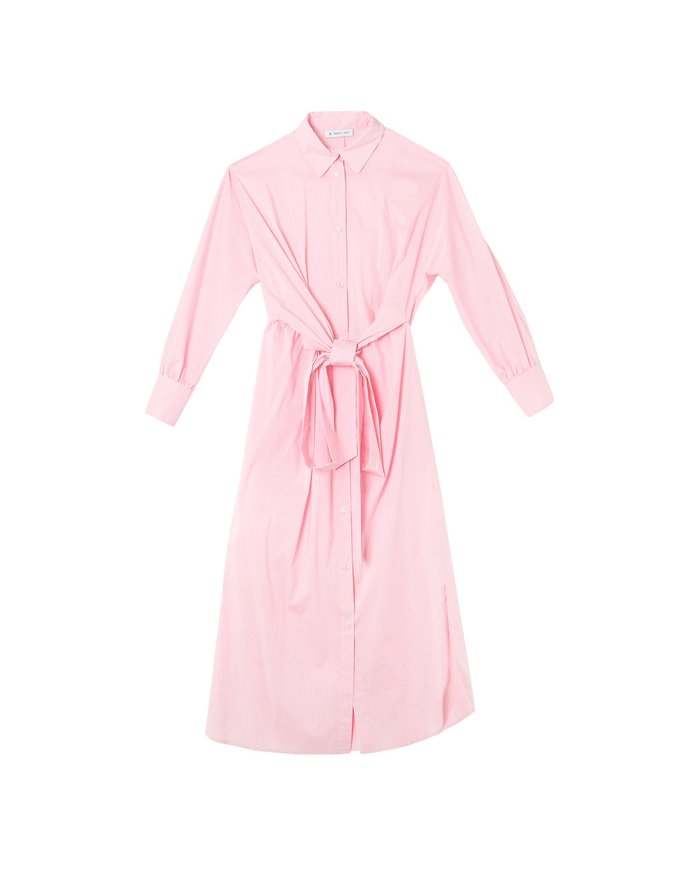 pink stretch cotton chemisier with bow