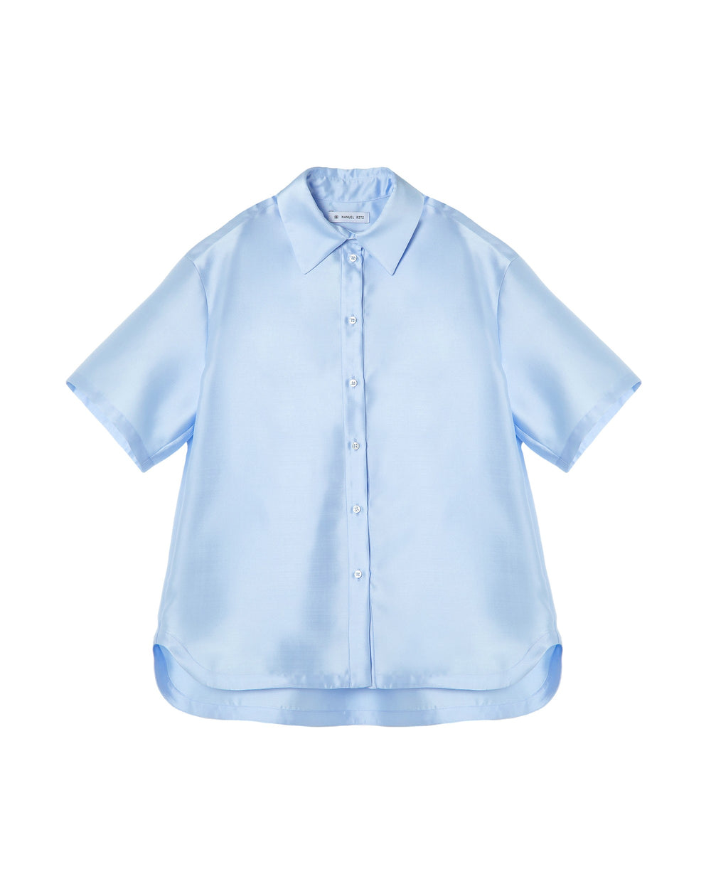 sky blue mikado effect over shirt